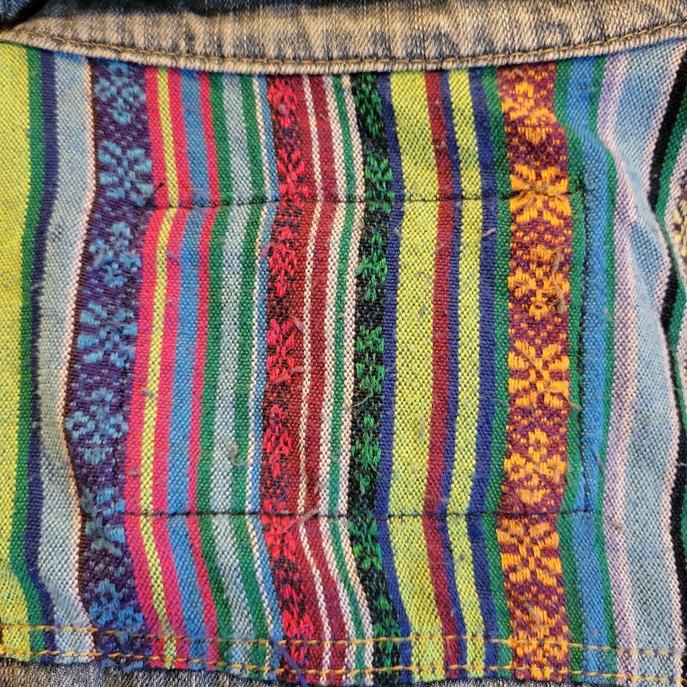 Colorful Patchwork Denim Jacket - Picture 9 of 15